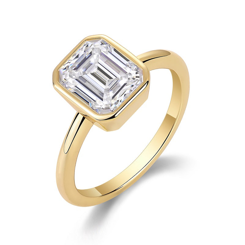 1Pagoda - A Fashionable Diamond Jewelry Piece Set With Moissanite S925 Sterling Silver And Gold-plated Diamond Ring Prohibit Tk Sales