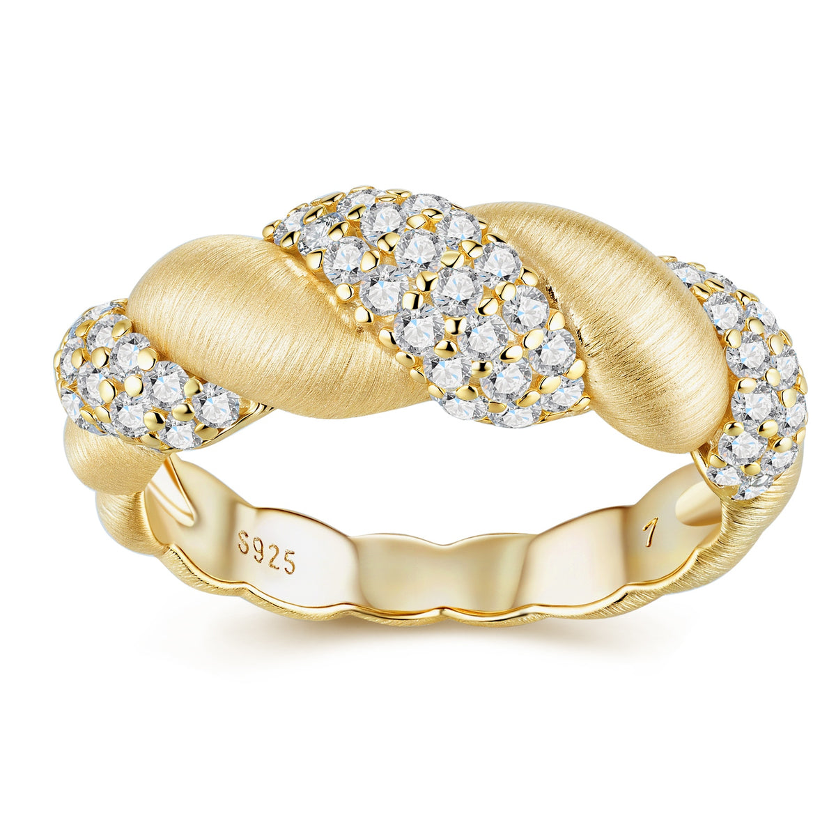 1Tengman - A Fashionable Jewelry Accessory Set With Moissanite S925 Sterling Silver And Gold-plated Diamond Prohibit Tk Sales