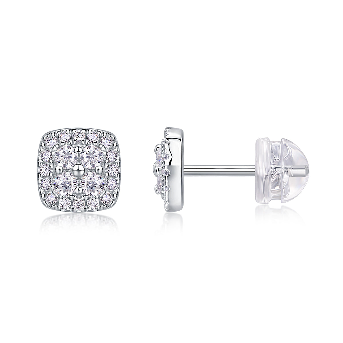 1Fog Sea - Fashionable And Luxurious Diamond Jewelry Set With Moissanite S925 Sterling Silver And Platinum-plated Stud Earrings Prohibit Tk Sales